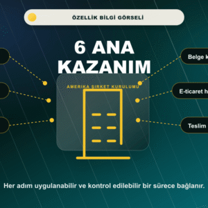 Amerika Şirket Kurulumu Standart Paket 6 ana kazanım bilgi görseli