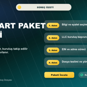 Amerika Şirket Kurulumu Standart Paket süreç ve içerik özeti görseli