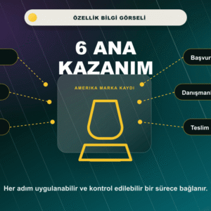 Amerika Marka Kaydı 6 ana kazanım bilgi görseli