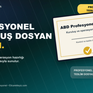 Amerika Şirket Kuruluşu Profesyonel belge ve sertifika görseli
