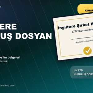 İngiltere Şirket Kurulumu belge ve sertifika odaklı close-up görseli