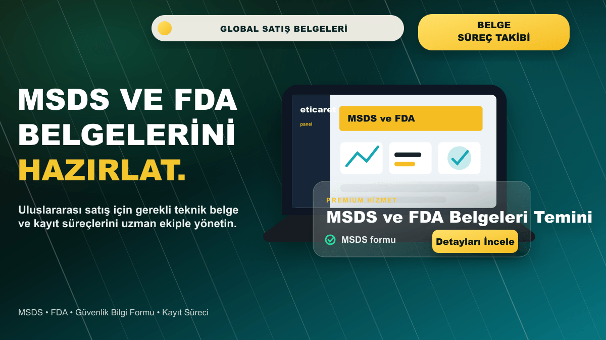 MSDS ve FDA Belgeleri Temini premium hero kapak görseli
