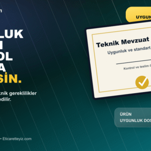Teknik Mevzuat Danışmanlığı belge ve sertifika odaklı close-up görseli
