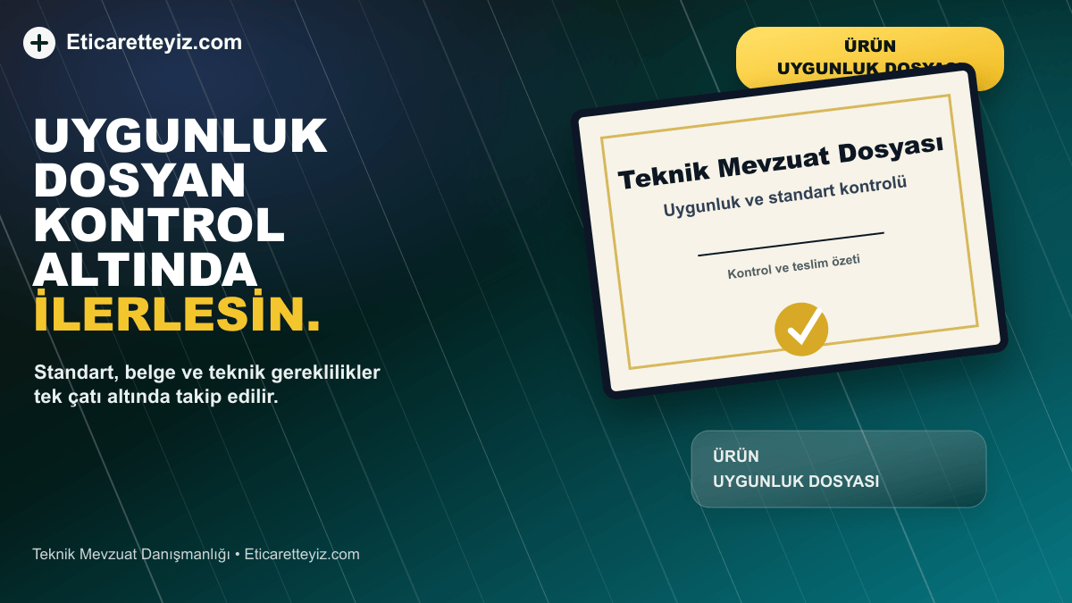 Teknik Mevzuat Danışmanlığı belge ve sertifika odaklı close-up görseli